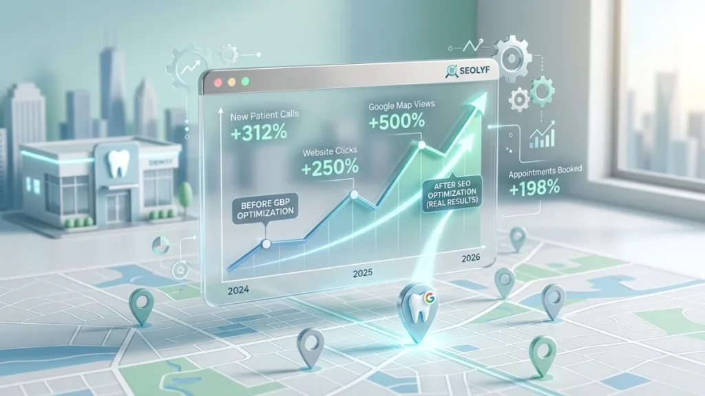 Dental GBP case study 2026: five-practice diagnostic framework covering ranking recovery, conversion optimization, and DSO competitive displacement