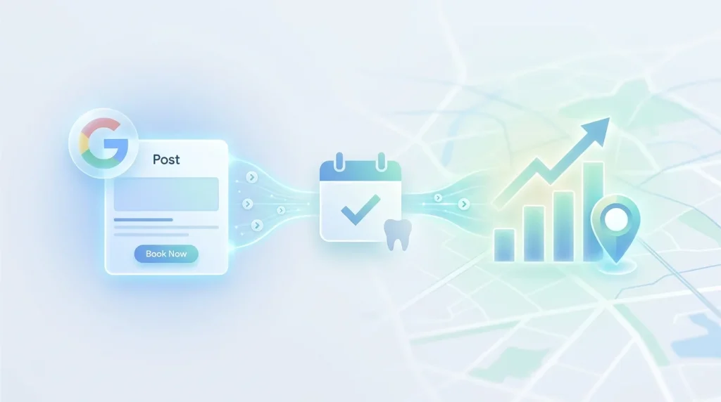 Google Posts dental practice: three-sentence content framework and twelve-month posting calendar for patient bookings