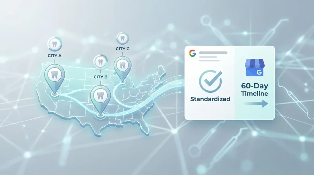 Multi-location dental GBP case study: five-profile audit findings, standardization sequence, and 60-day local pack results across three Texas cities